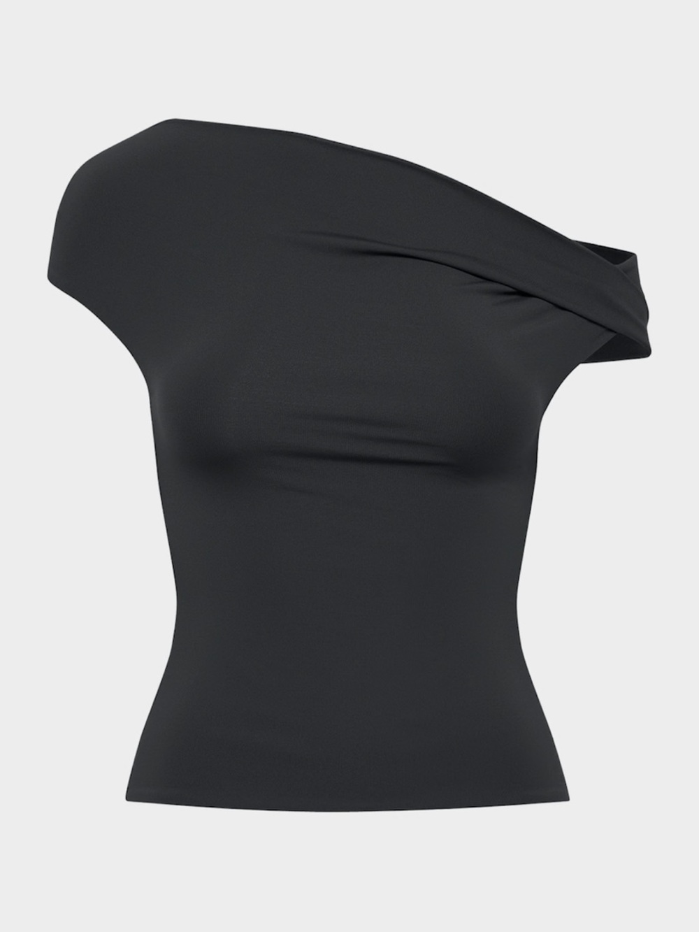 Aritzia contour Black One-Shoulder Asymmetric Camisole